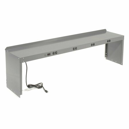 GLOBAL INDUSTRIAL Power Riser, 60inW x 15inD, Gray 254753B